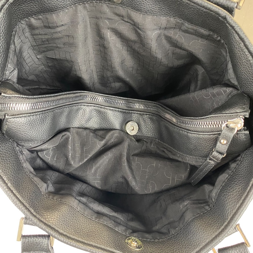 Rosetti Large Tote Shoulder Bag Purse,Black Leather - Picture 7 of 16